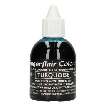 Colorante per aerografo Sugarflair Turchese 60 ml