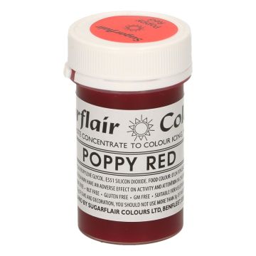 Colorante in gel Poppy Red marca Sugarflair