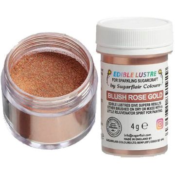 Colore Polvere alimentare Glitter Oro Rosa 4 gr Sugarflair
