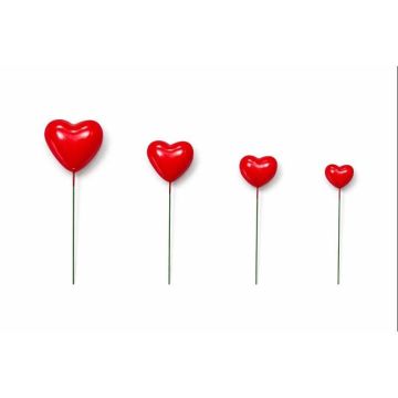 Set 20 cake topper per torta cuori rossi