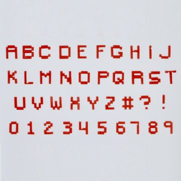 Alfabeto e numeri Pixel upper case