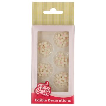 Decozioni di zucchero Crisantemo bianco/rosa chiaro 30 pezzi