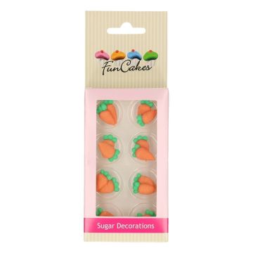 Carote di zucchero 16 pezzi Funcakes