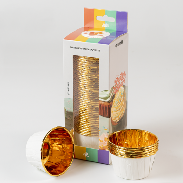Pirottini Pastry Colors bianco - oro 50 pz