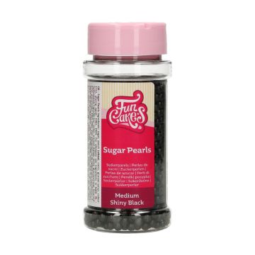 FUNCAKES PERLE DI ZUCCHERO 4MM. -NERO LUCIDO- 80G