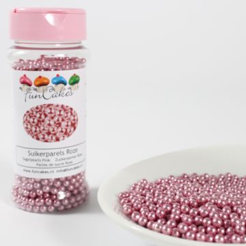 Perle di zucchero Funcakes rosa metallico scadenza luglio 2026