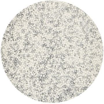  Sprinkle Medley mompariglia bianco e argento 80 gr Funcakes