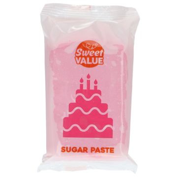 Pasta di zucchero rosa acceso Sweet Value 200 gr 