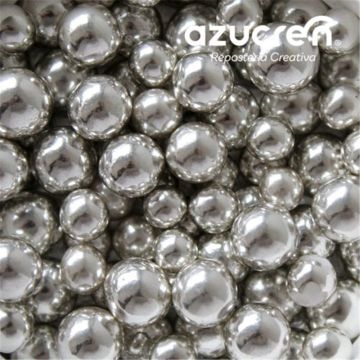 Perle di Zucchero Argento Metallizzato 6-8 mm 90 g Mix Decorativo