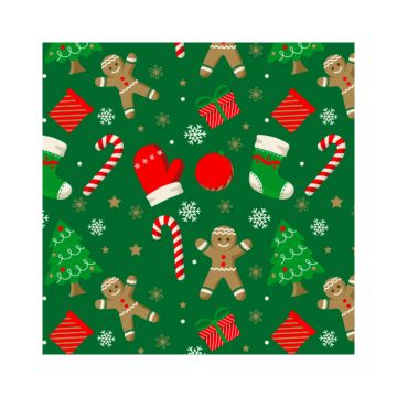 Scatola Dolciumi 17,5 X 17,5 X 8,5 H Gingerbread con inserto per cupcake