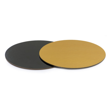 Vassoio rigido per torta 32 cm oro - nero