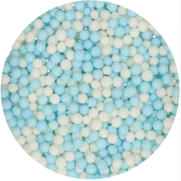 Perle di zucchero bianco e blu morbide 60 gr