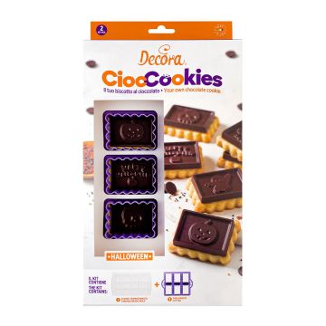 set 2 pz gallette al cioccolato Halloween