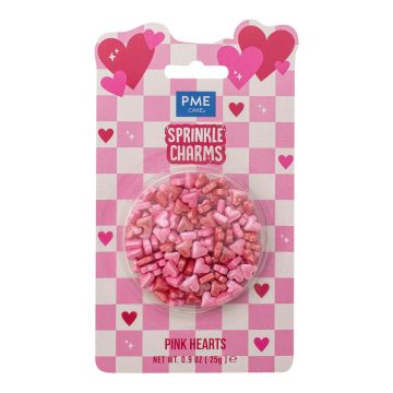 Sprinkler Charms Cuoricini rosa PME 25 gr Sprinkler Charms Cuoricini rosa PME 25 gr