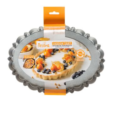 Stampo crostata Decora forma Ovale con fondo rimovibile