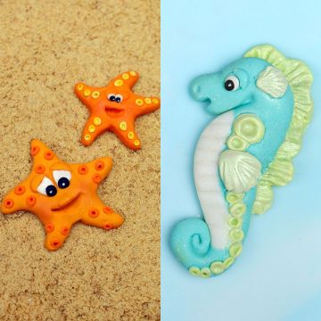 Stampo in silicone stelle e cavalluccio marino Katie Sue