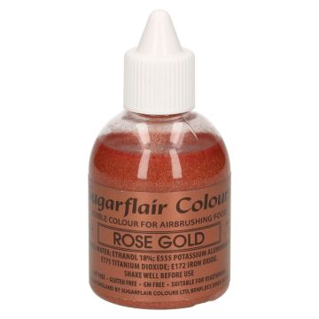 Colorante per aerografo Sugarflair Oro Rosa Glitter 60 ml