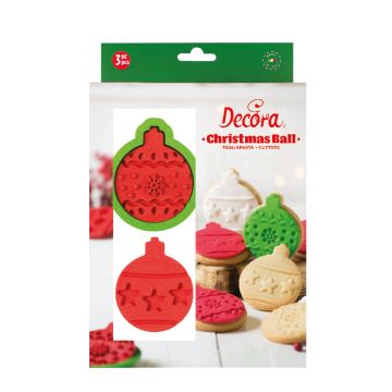 Set tagliapasta e marcatori palline natalizie Decora