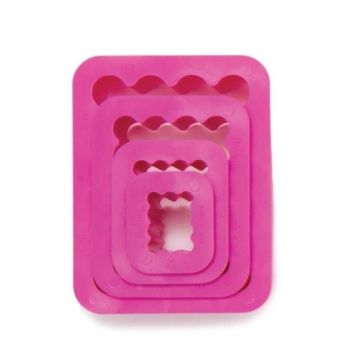Set 4 rettangolo festonato Decora
