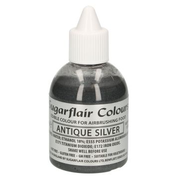 Colorante per aerografo Sugarflair ARGENTO antico 60 ml