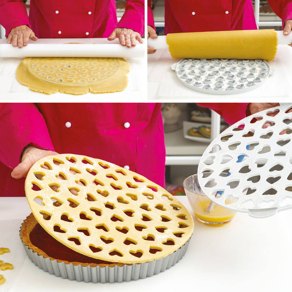 Wilton TAGLIAPASTA Grippy Cuore 10x4,5 Cm – Acciaio Inox Con Impugnatura Morbida Per Pasta Fresca E Biscotti